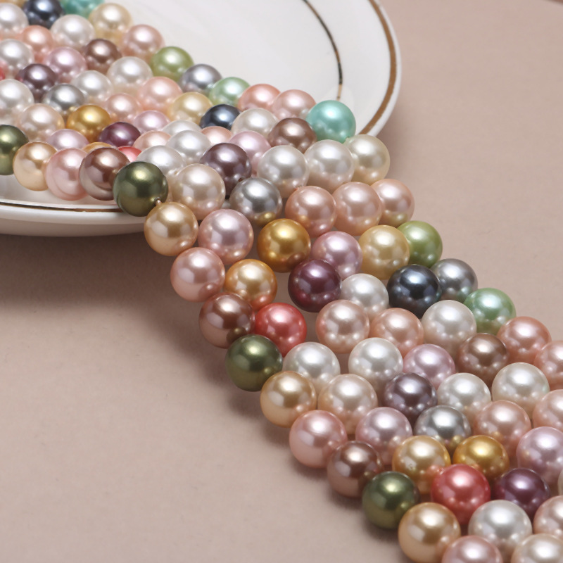 Wholesale mixed color shell beads loose beads DIY handmade beaded necklace bracelet jewelry accessories Nanyang color Shell Pearl