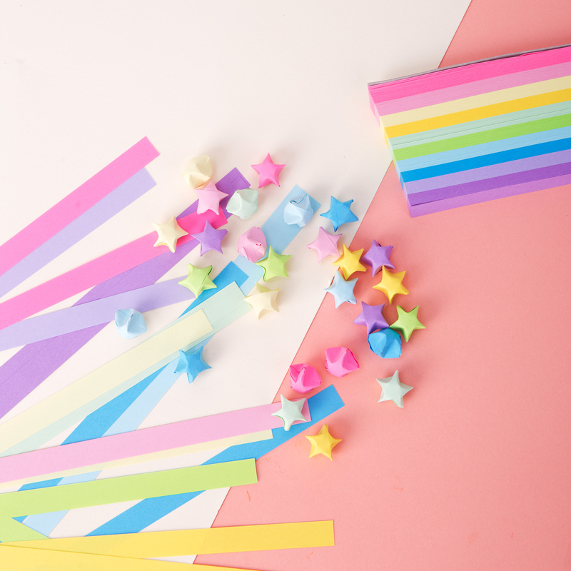 Deli 74834 74835 estrella tira plegable de papel traje estudiante niños DIY papel plegable papel de color