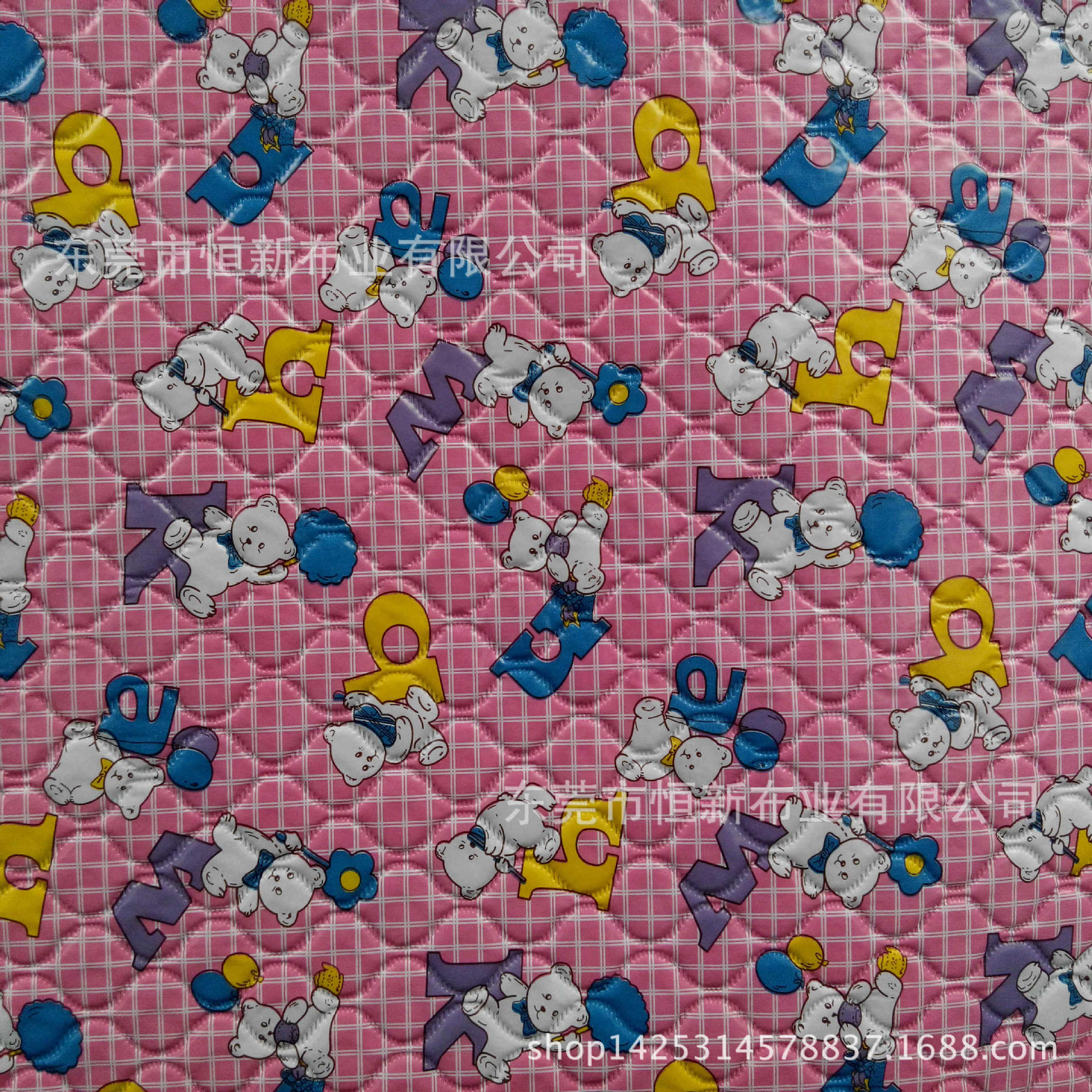 低价超声波加工环保印刷PVC裥棉压花覆合材料透气耐磨绗缝家纺