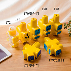 Xindatai shockproof and pressure-resistant integrated construction socket power strip, yellow wireless extension cord