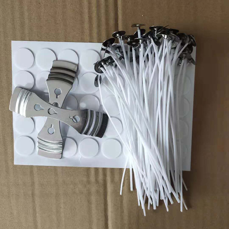 Precio de fábrica suministro directo en stock suministro al por mayor DIY hecho a mano vela accesorios vela mecha traje