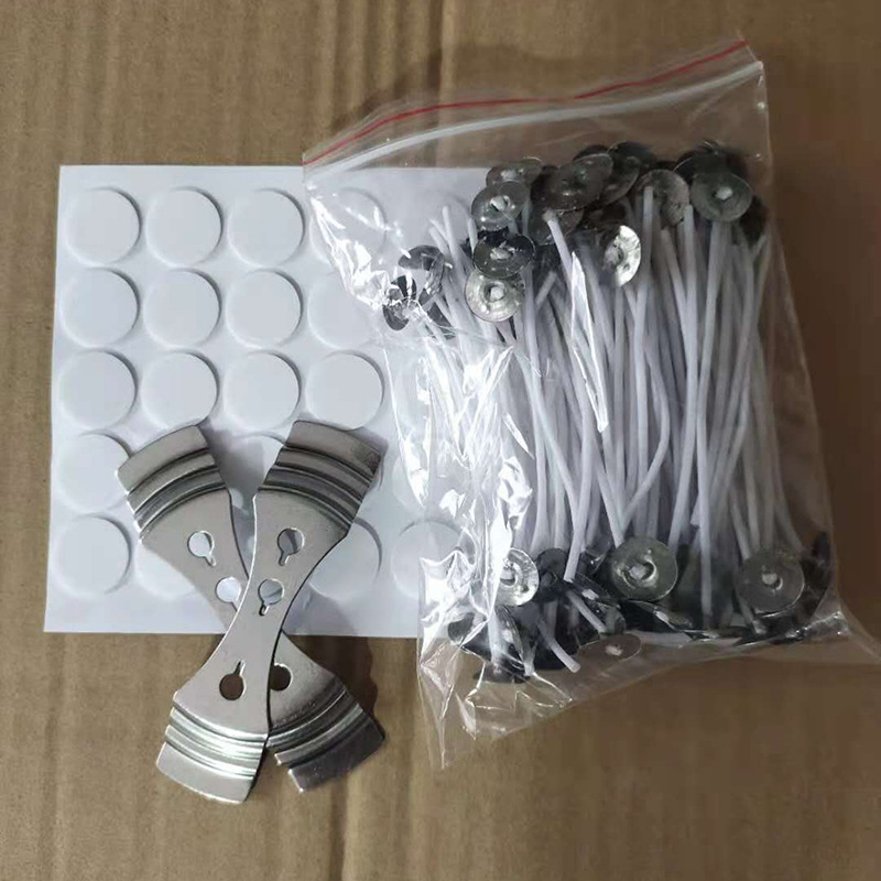 Precio de fábrica suministro directo en stock suministro al por mayor DIY hecho a mano vela accesorios vela mecha traje