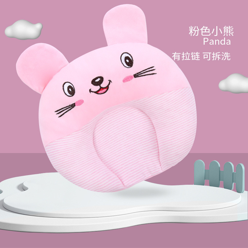 現物の赤ちゃんの定型枕の偏り防止のビロードの赤ちゃんの枕の円形の新生児の枕は四季を通じて取り外し可能です。|undefined