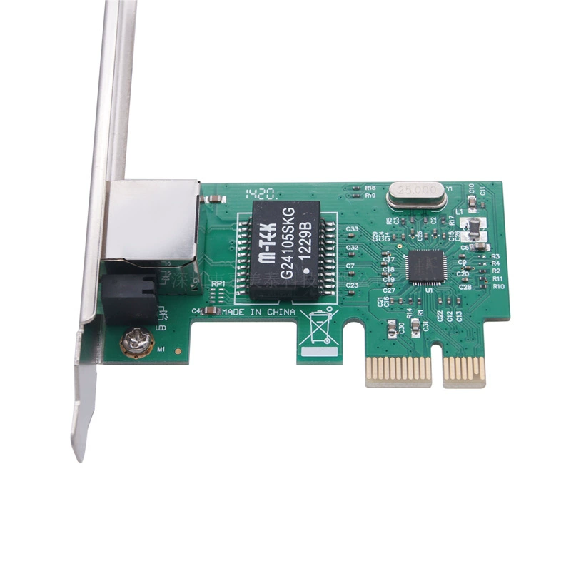 Сетевая карта PCI-E Gigabit 1000M проводная PCIE 1x с питанием, карта расширения сетевого интерфейса для компьютера