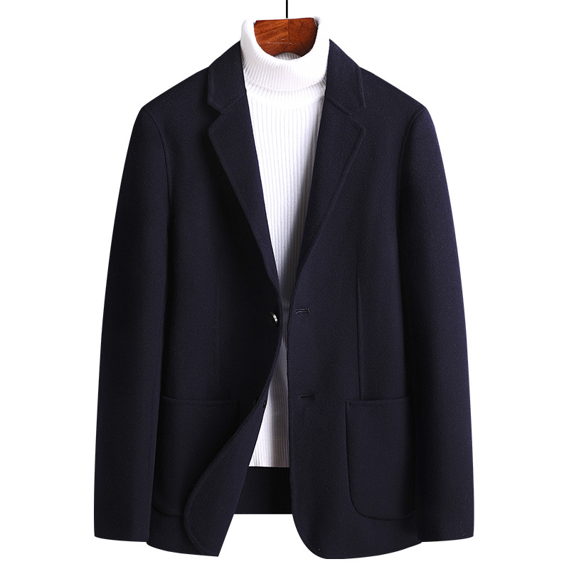 Otoño e Invierno nuevo hecho a mano de doble cara de lana traje de Cachemira de los hombres pequeño traje de niña chaqueta ropa de hombre
