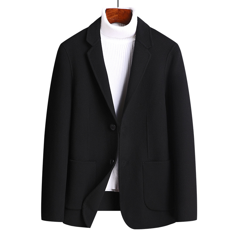 Otoño e Invierno nuevo hecho a mano de doble cara de lana traje de Cachemira de los hombres pequeño traje de niña chaqueta ropa de hombre