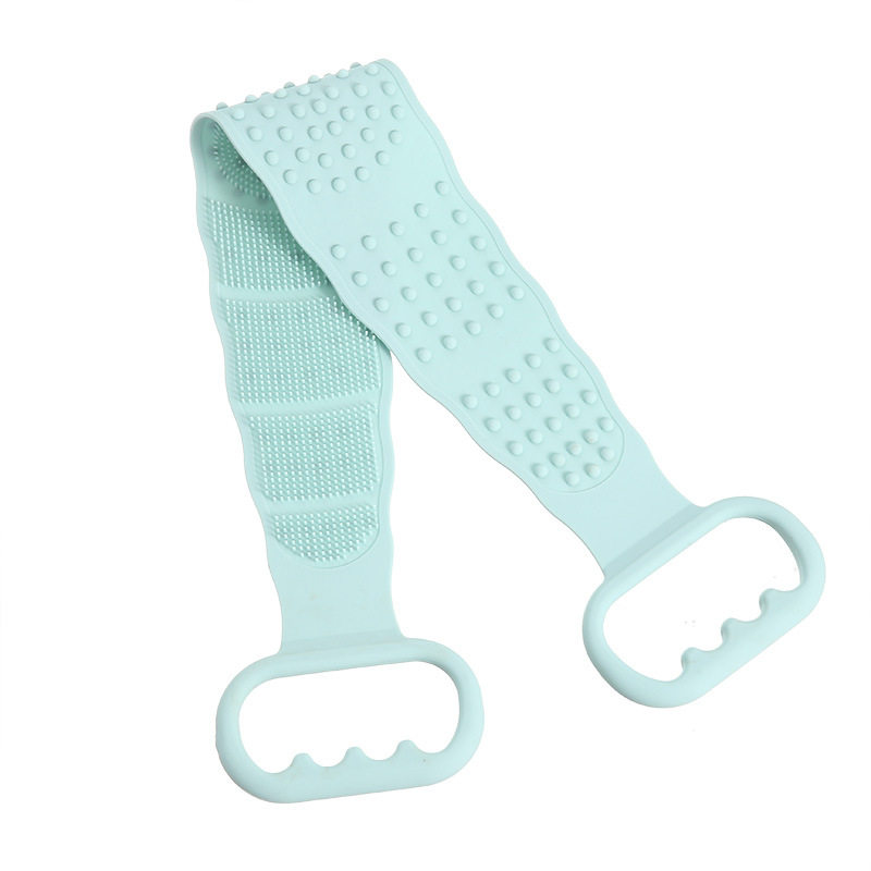 A2844 Toalla de baño de silicona tira larga Toalla de baño de doble capa de espalda alargada Toalla de baño cepillo de baño