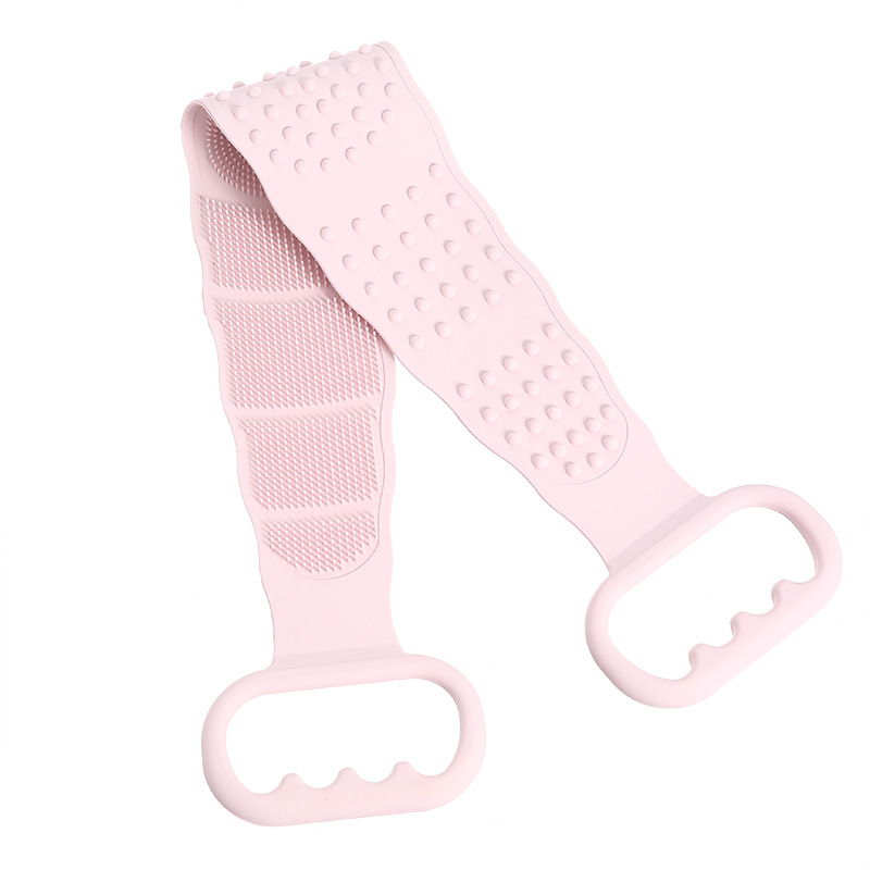 A2844 Toalla de baño de silicona tira larga Toalla de baño de doble capa de espalda alargada Toalla de baño cepillo de baño