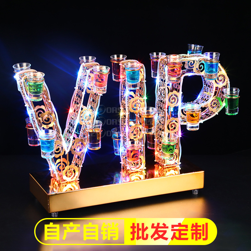 Zuoshang emisor de luz de cóctel portavasos LED bar KTV creativo bala taza una taza de espíritus portavasos VIP estante del vino
