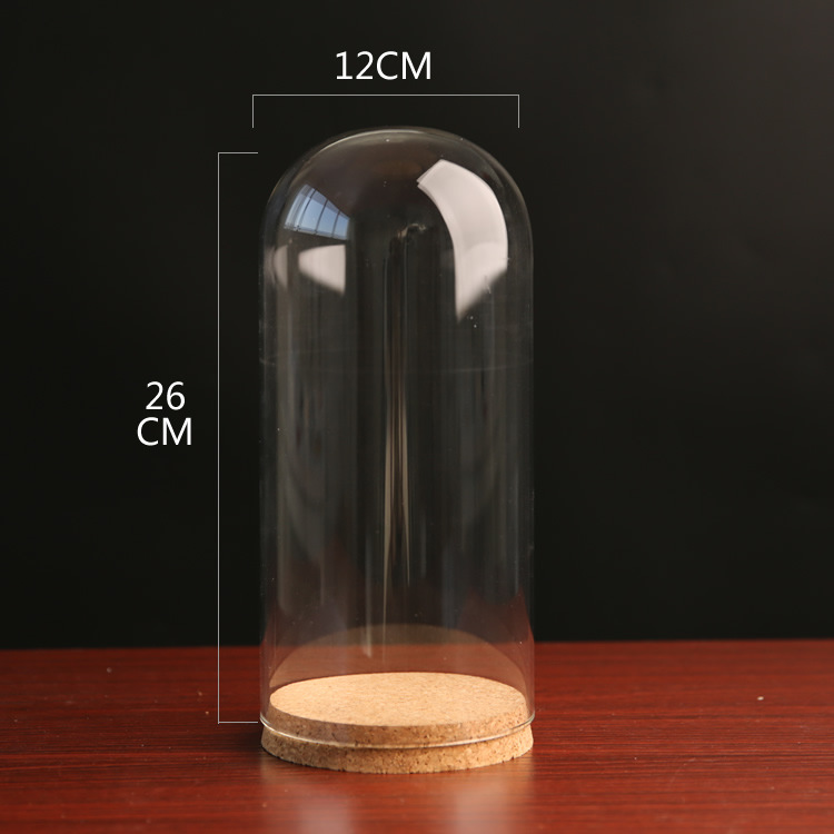 Yongsheng flor a prueba de polvo cubierta de vidrio arcilla cerámica suave fieltro de lana muñeca hecho a mano botella de vidrio de corcho