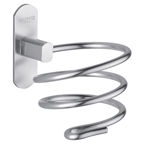 Hole-free space aluminum hair dryer holder toilet storage rack bathroom wall-mounted rack bathroom shelf with one-piece drop shipping