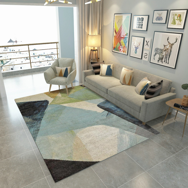 Moderno minimalista nórdico luz casa de lujo sala de estar alfombra sofá mesa de café estera dormitorio gran área alfombra de noche tienda completa