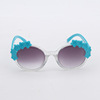 Children's glasses solar-powered, decorations, sun protection cream, new collection, Korean style, flowered, UF-protection