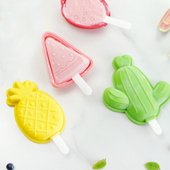 Internet celebrity 3D ice cream silicone mold with lid creative handmade popsicle popsicle tool for children's home production