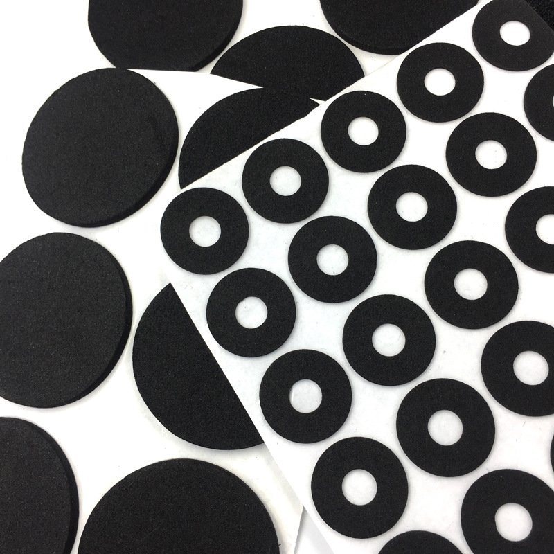 Almohadilla de pie de espuma EVA redonda autoadhesiva almohadilla de goma eva negra esponja cuadrada de espuma de doble cara junta adhesiva al por mayor