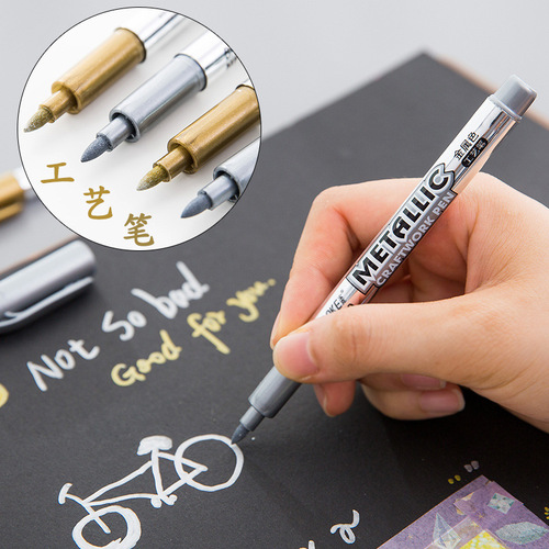 Boomerang 550 Gold and Silver Metallic Gel Pen Office Writing Signature Calligraphy Gold Craft Pen Set Wholesale