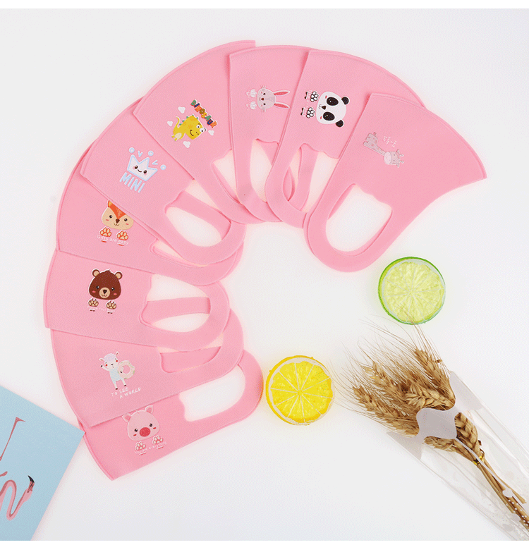 Máscara negra para hombres y mujeres Celebridad de Internet mismo estilo a prueba de sol transpirable lavable válvula de respiración de algodón dibujos animados para niños máscara a prueba de sol