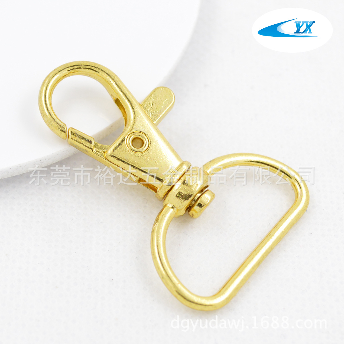 25MM狗扣 按制扣 织带五金配件锌合金扣 金色