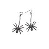 001-29. Gun Black Spider Earrings