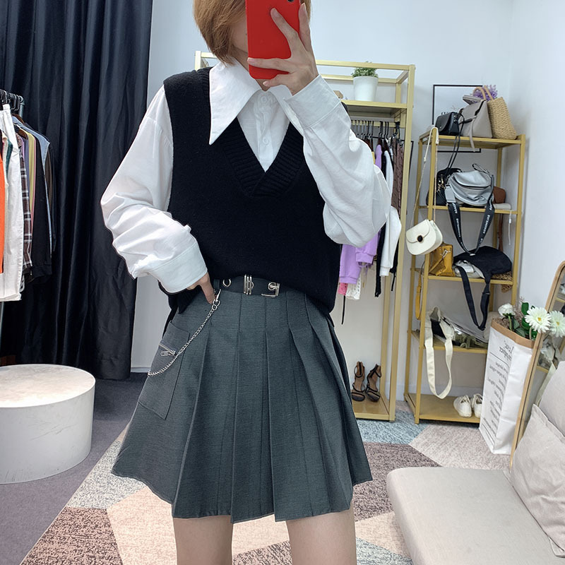 Chaleco 2022 primavera estilo coreano de las mujeres elegante cuello en V de punto chaleco al por mayor 7816
