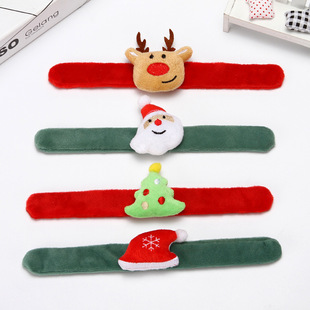 Cross-border Christmas decorations bracelet snap ring Children's cute makeup props foreign trade Pat ring in stock wholesale