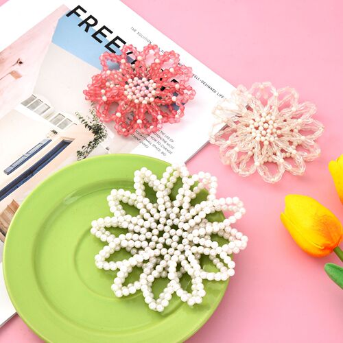 Children and Adults Handmade Pearl Hair Clips Elastic Hook Braid Hair Net Ballet Dance Updo Hair Accessory Dancer Hair Pin