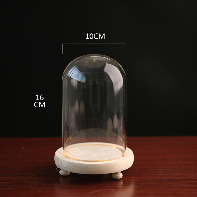 Fábrica de luz LED flor eterna cubierta de vidrio TikTok modelo de mano muñeca de cerámica suave cubierta de polvo base con luz