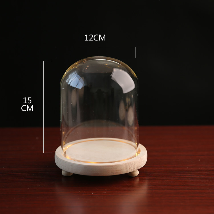 Fábrica de luz LED flor eterna cubierta de vidrio TikTok modelo de mano muñeca de cerámica suave cubierta de polvo base con luz