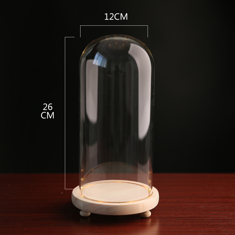 Fábrica de luz LED flor eterna cubierta de vidrio TikTok modelo de mano muñeca de cerámica suave cubierta de polvo base con luz