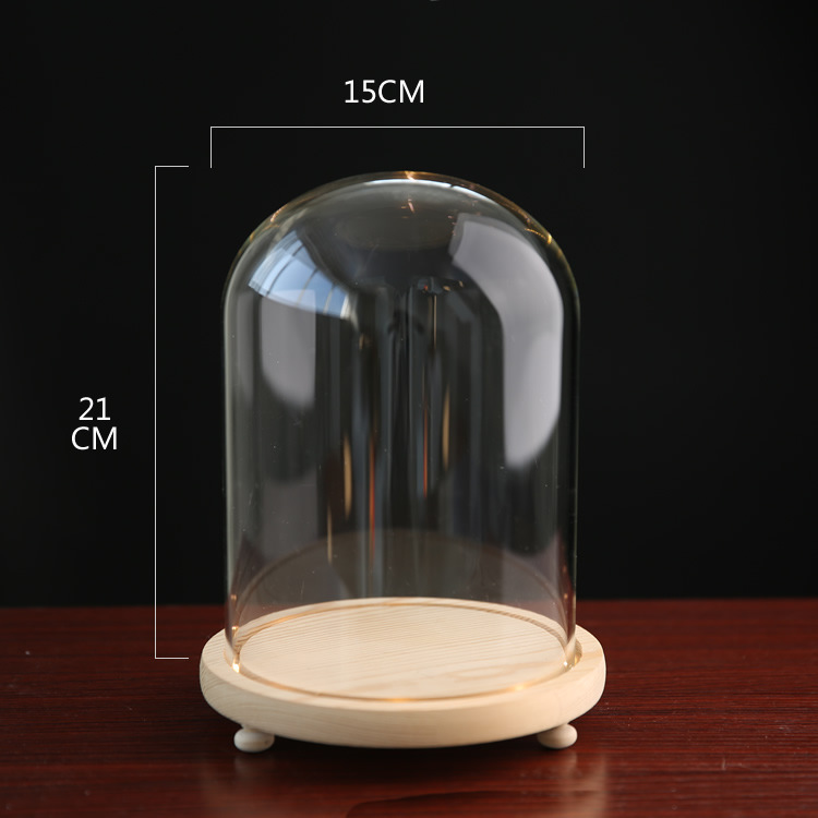 Fábrica de luz LED flor eterna cubierta de vidrio TikTok modelo de mano muñeca de cerámica suave cubierta de polvo base con luz