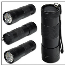 亚马逊12LED紫光手电筒荧光剂12UV手电筒 紫外线验钞荧光灯