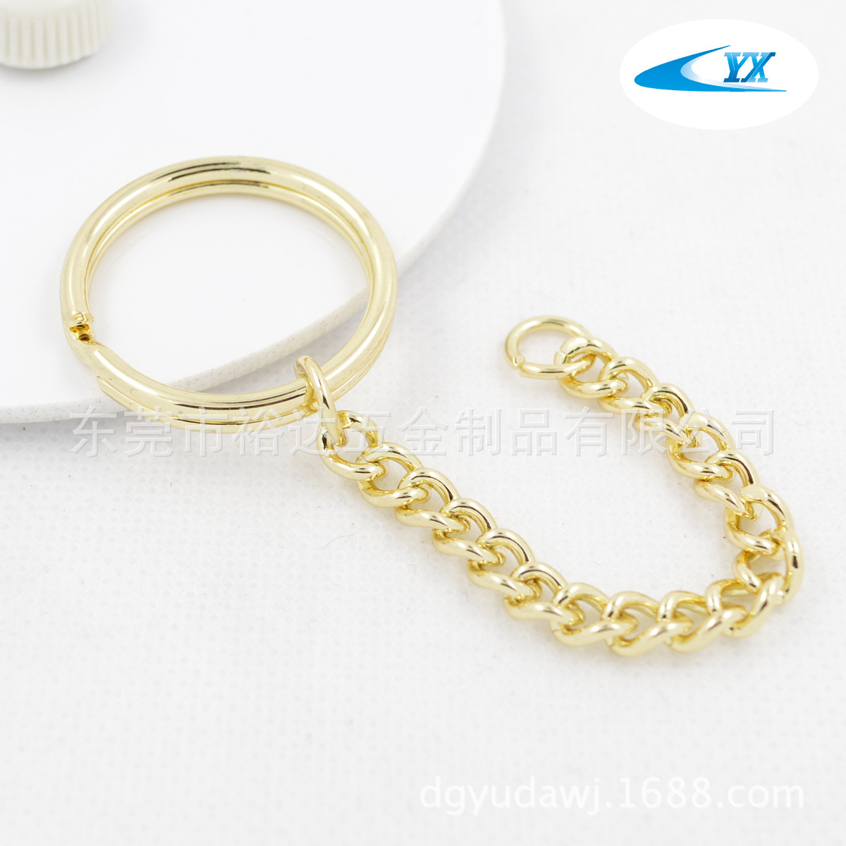 28光圈吊链条挂金色  钥匙圈 平圈 五金配件
