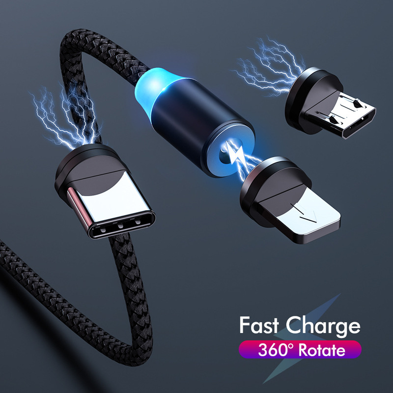 Mobile Phone Magnetic Data Cable Luminous Blind Plug Charging Cable Magnet Three-In-One Suitable for Apple Android Type-C Mobile Phone Magnetic Data Cable Luminous Blind Plug Charging Cable Magnet Three-In-One Suitable for Apple Android Type-C