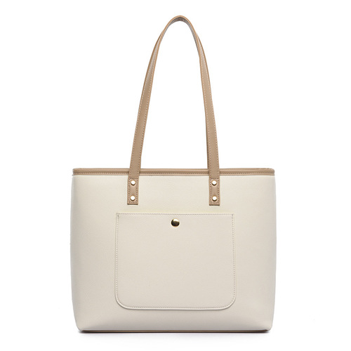 New simple tote computer bag large capacity PU women's briefcase 14 inch 15.6 inch shockproof laptop bag