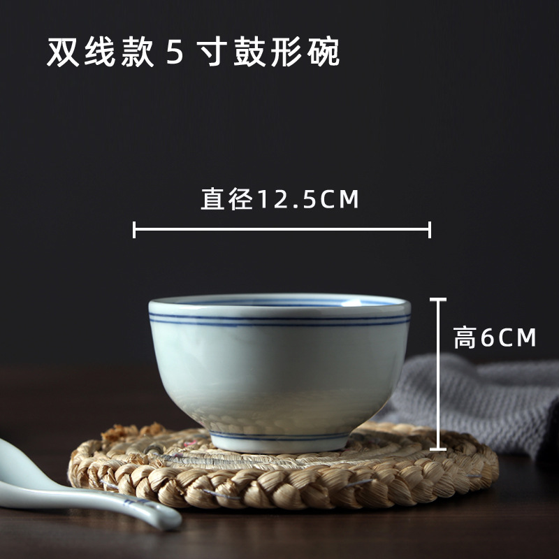 더블 라인 5 인치 드럼 보울