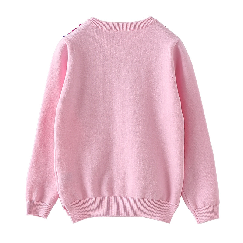 2021 primavera y otoño nuevo cuello redondo lentejuelas suéter de los niños chal abrigo niñas punto cardigan moda al aire libre por mayor