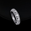 Fashionable brand gemstone ring, platinum nurse uniform, micro incrustation, simple and elegant design, wholesale