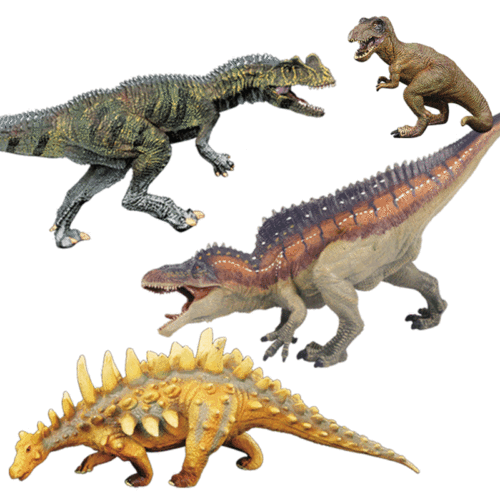 Jurassic dinosaur simulation model, plastic dinosaur toys, Jieming Ankylosaurus Tyrannosaurus rex model, children's toys