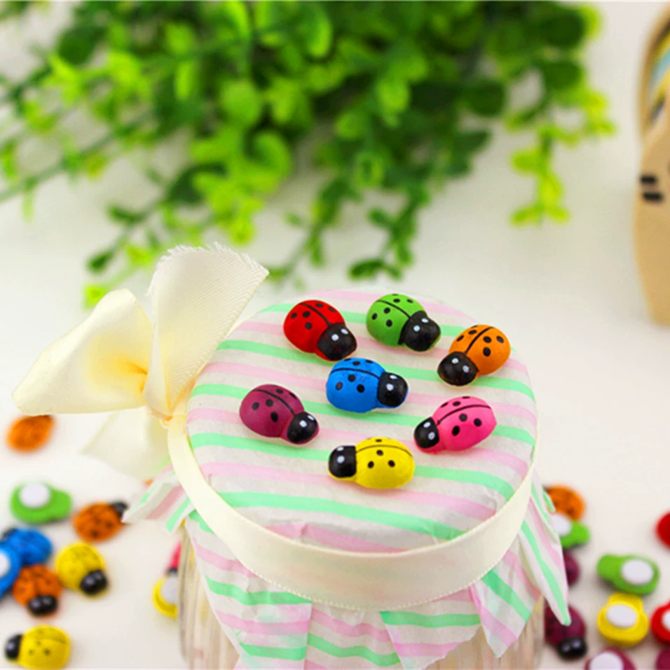 [Надежное качество] хит продаж рекомендую мультфильм Мини Цвет Божья коровка DIY Жук холодильник микропейзаж