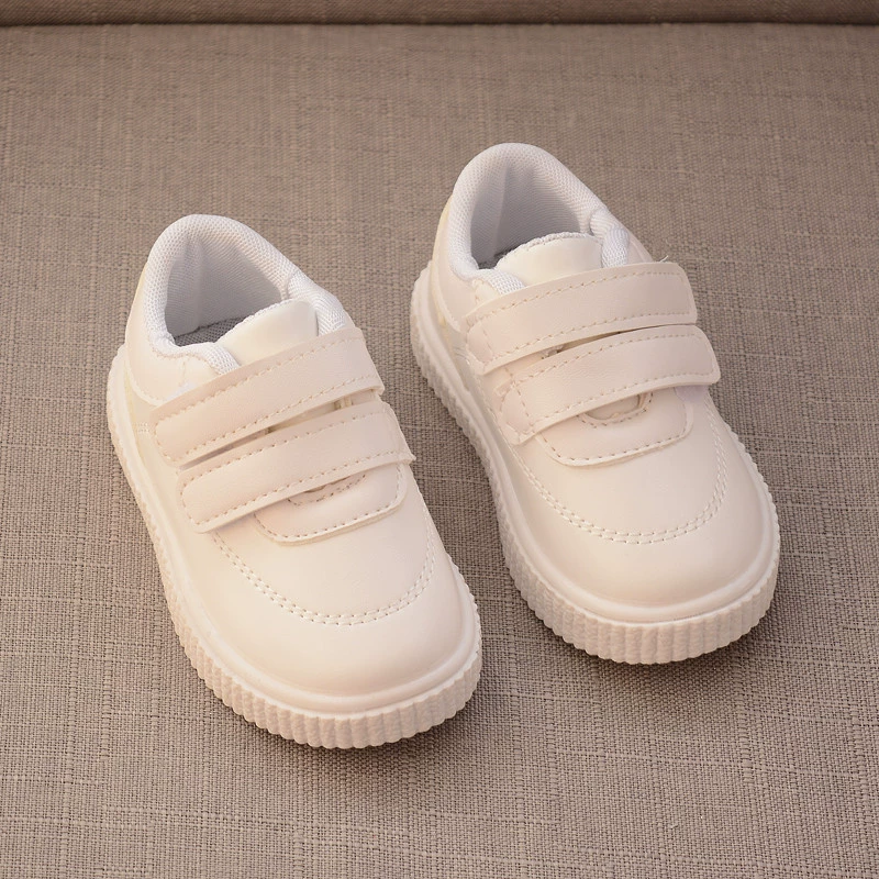 Children's white footwear for early age, sports white shoes, soft sole
