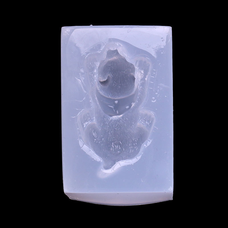 Perro perezoso perro arena epoxi molde de silicona de dibujos animados Tridimensional espejo epoxi Joyería colgante molde decorativo