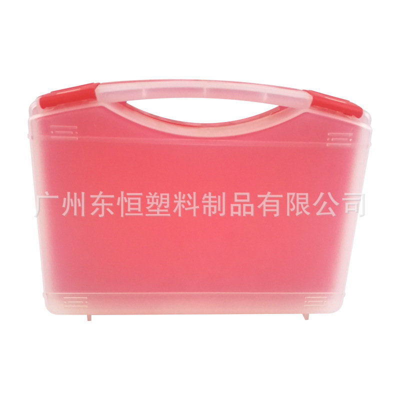 厂家直供PP半透明玩具包装箱塑料手提箱收纳工具箱样品展示箱储物