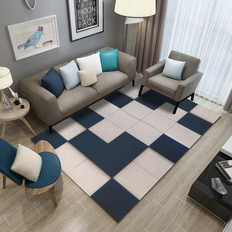 Alfombra estilo nórdico de Amazon, alfombra para sala de estar, sofá, mesa de centro, alfombra para entrada, alfombra de terciopelo cristalino de fácil cuidado y cobertura completa para el hogar.