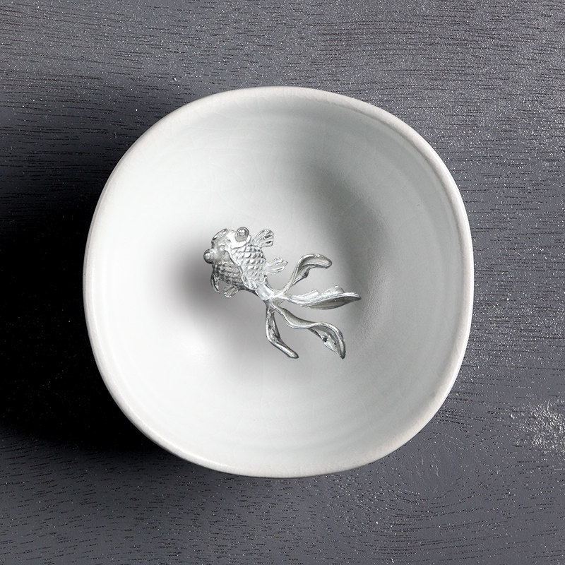 Ru 가마 웨이브 실버 물고기