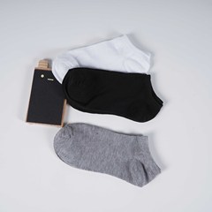 Pure Color Slip-On Boat Socks Ladies White Foot Bath Socks Black White Gray Gift Set Independent Packaging Zhuji Socks Men Spring and Summer