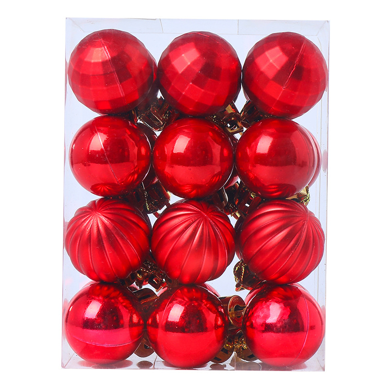 Spot nueva bola de Navidad en caja bola de colores de Navidad colgante de árbol de Navidad accesorios de decoración azul colgante de Navidad