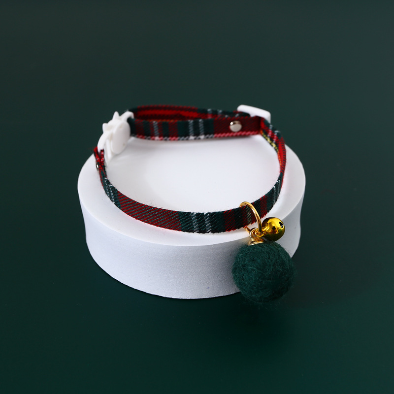 Fabricante transfronterizo de Amazon árbol de Navidad manual colgante ajustable perro gatos collar de seguridad