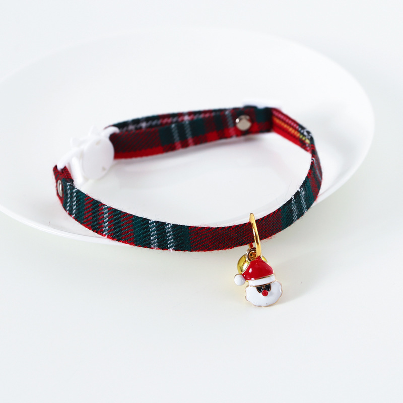Fabricante transfronterizo de Amazon árbol de Navidad manual colgante ajustable perro gatos collar de seguridad