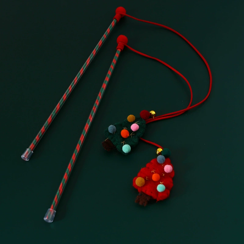 Амазонка Рождественская елка Войлочная ткань Вокальный тизер для кошек Pet Интерактивная игрушка Внешняя торговля тизер для домашних животных