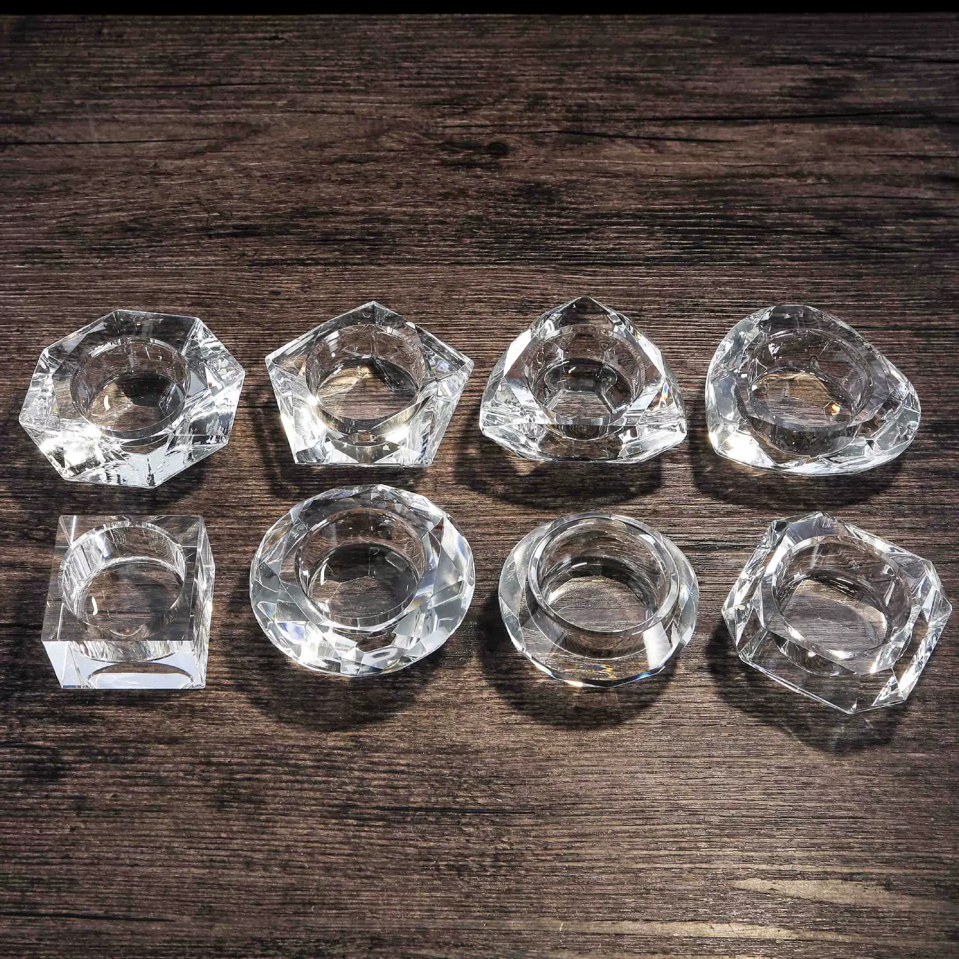 跨境亚马逊水晶烛台高级感玻璃球道具香薰摆件婚庆欧式玻璃蜡烛台